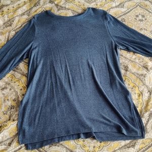 Blue tunic sweater